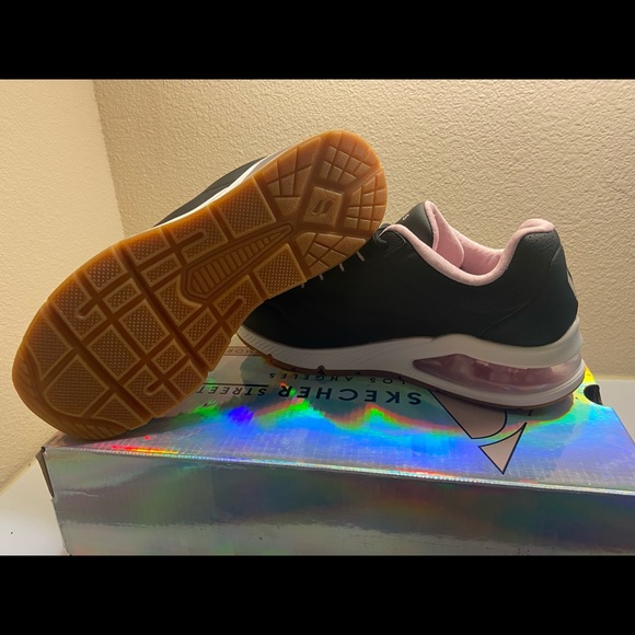 💕Skechers UNO 2 black and pink Sneakers size 6 NEW - Picture 5 of 7